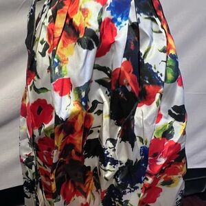 Brand New Floral Satin Skirt